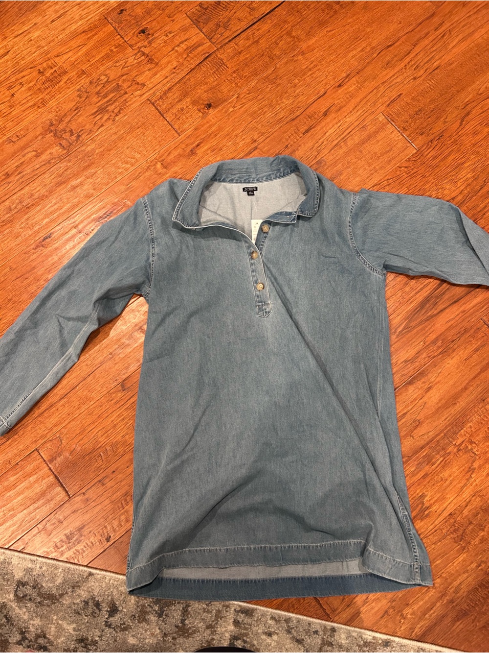 Jcrew Denim Button-Front Women's Denim Shirt - Light Blue